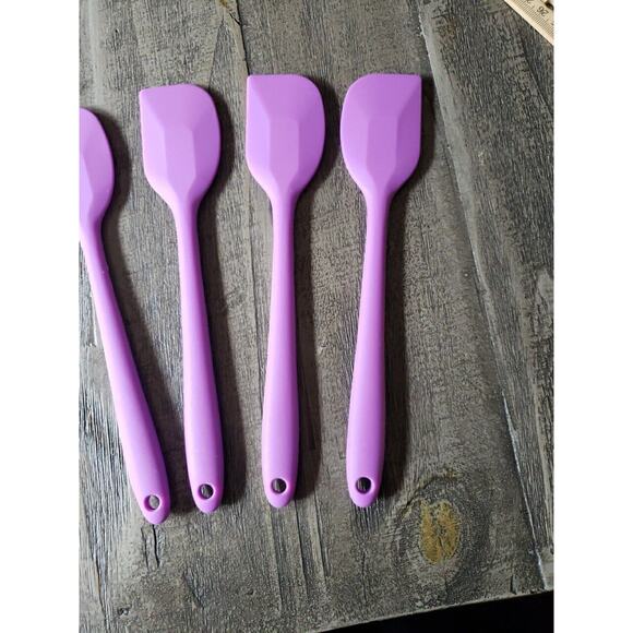 Silicone Spatula 4 pc Purple Kitchen Baking Cooking Food Scraping Spring Easter - Picture 5 of 5